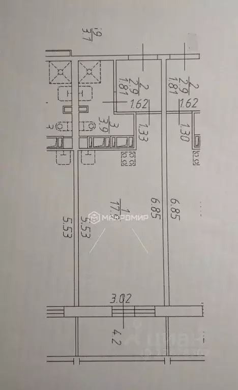 Студия Санкт-Петербург просп. Ветеранов, 175к4 (24.7 м) - Фото 2