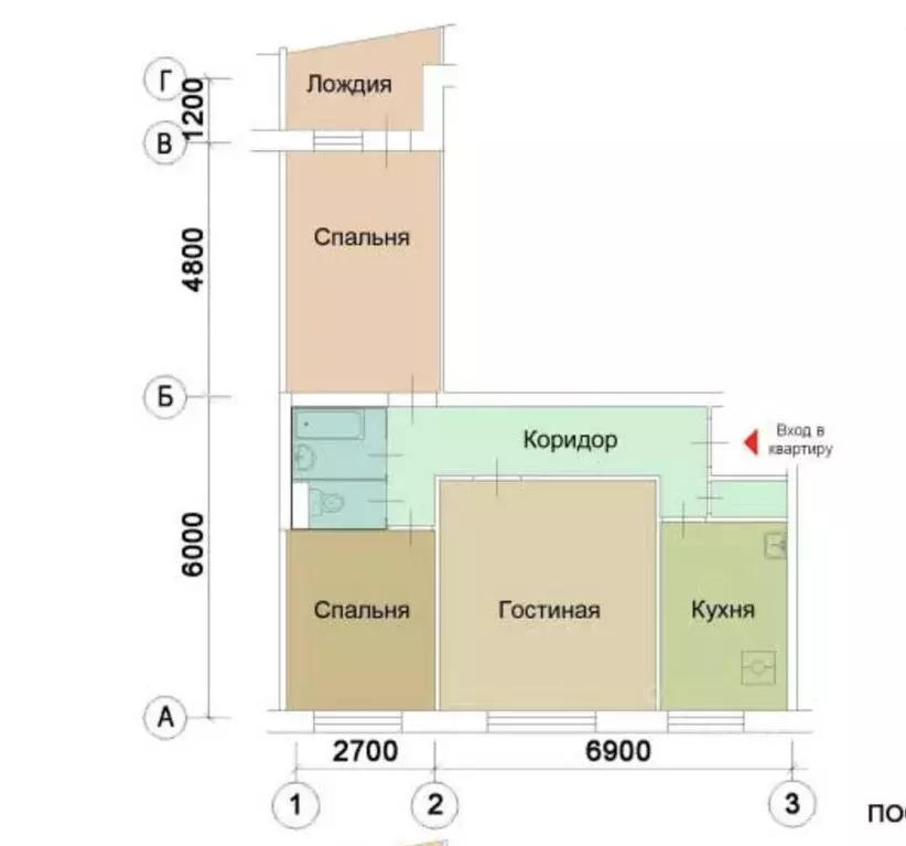 3-к кв. Москва Сумской проезд, 17К2 (61.5 м) - Фото 1