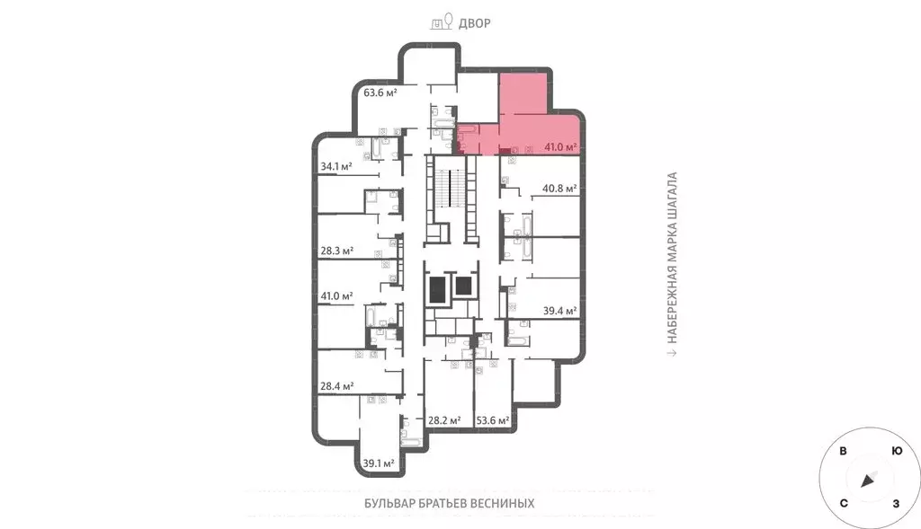 1-комнатная квартира: Москва, ЖК Марк, к3 (41 м) - Фото 1