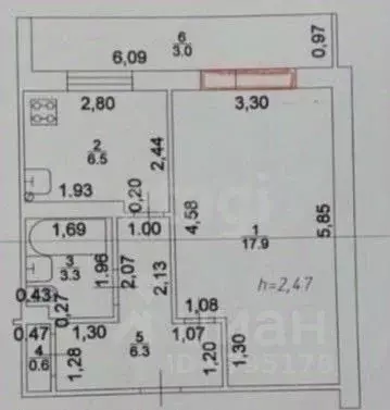 1-к кв. Татарстан, Казань ул. Сафиуллина, 42 (33.0 м) - Фото 1