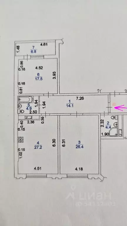 2-к кв. Краснодарский край, Краснодар Центральный мкр, ул. Ломоносова, ... - Фото 2