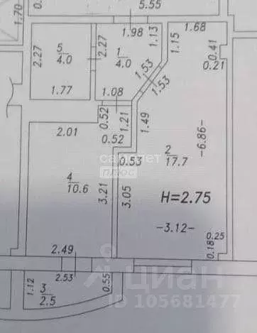 Квартира, 1 комната, 38.79 м - Фото 1