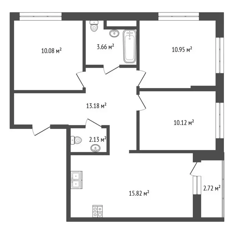 3-комнатная квартира: Парголово, Михайловская дорога, 16к3 (69 м) - Фото 0