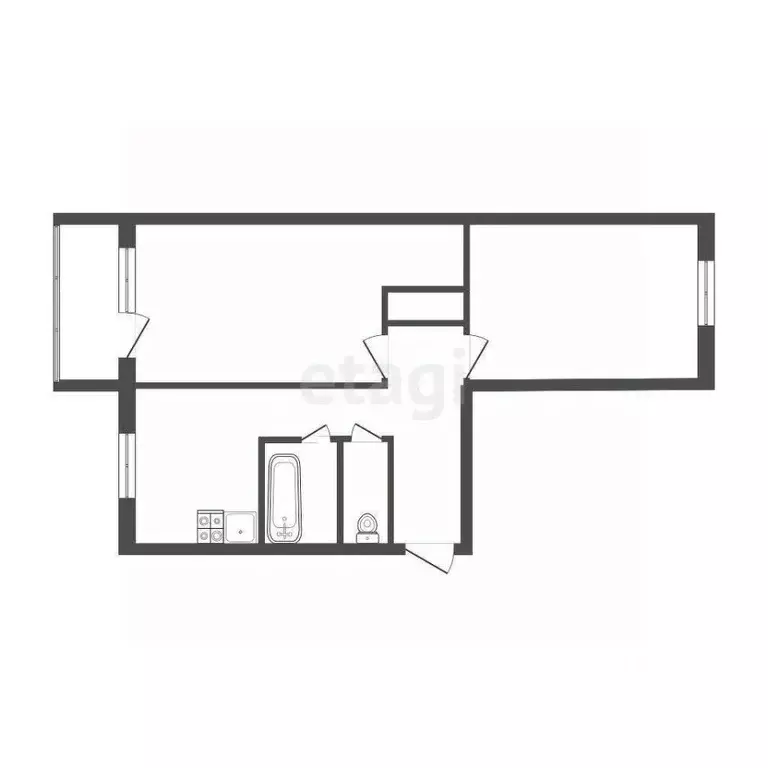 2-к кв. Иркутская область, Иркутск Приморский мкр, 25 (47.0 м) - Фото 2