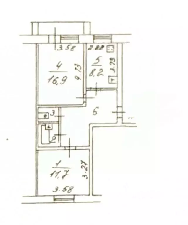 2-к кв. Белгородская область, Белгород ул. Челюскинцев, 55 (50.1 м) - Фото 2