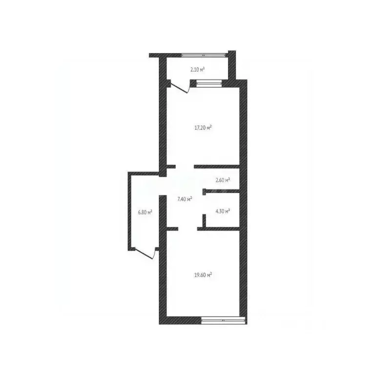 2-к кв. Брянская область, Брянск пер. Пилотов, 18 (58.0 м) - Фото 0