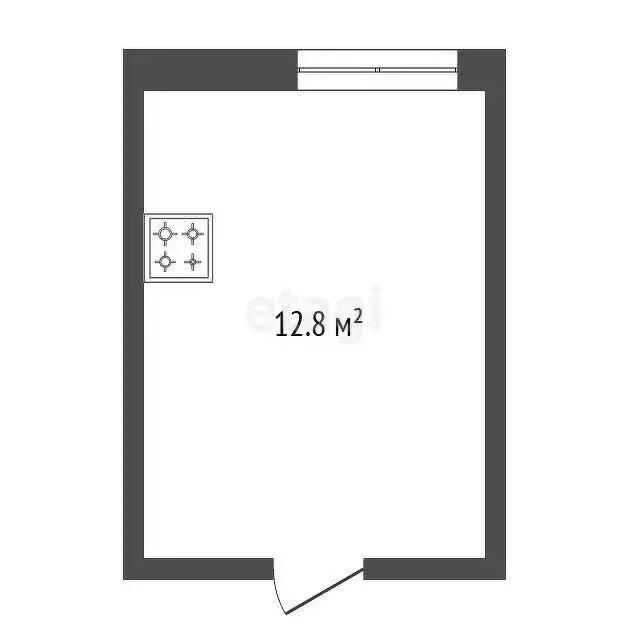 1к в 5-комнатной квартире (12.8 м) - Фото 1