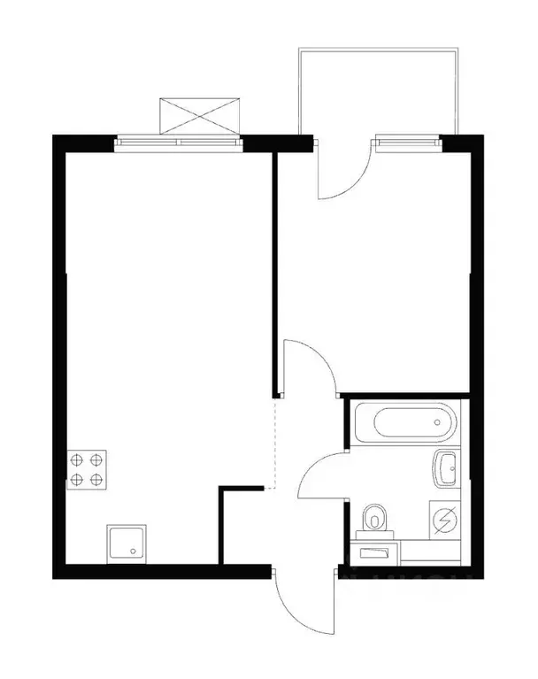 1-к кв. Ленинградская область, Ломоносовский район, Аннинское ... - Фото 1