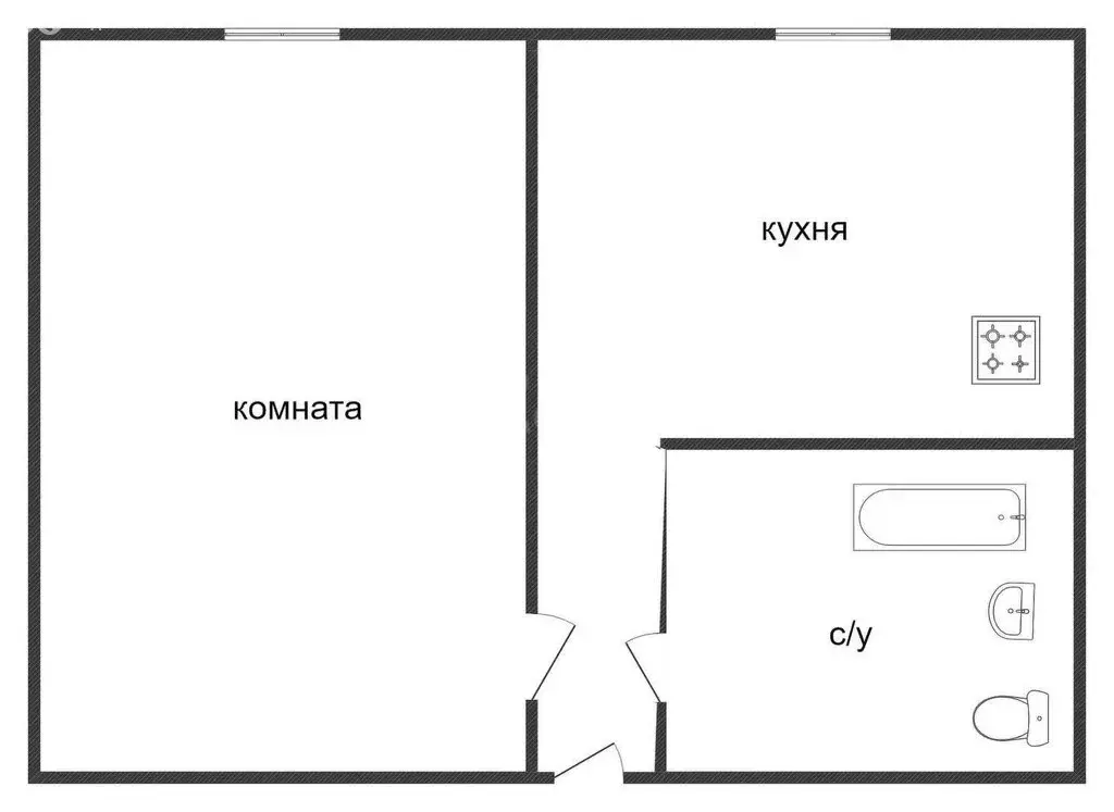 1-комнатная квартира: Курган, Станционная улица, 58 (28.1 м) - Фото 0