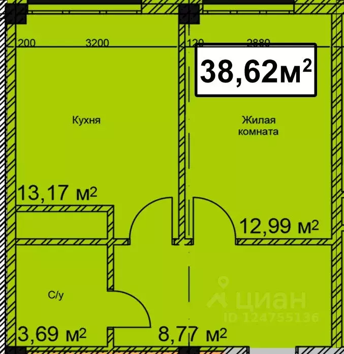 1-к кв. Ставропольский край, Ессентуки ул. Благодатная, 22к2 (38.62 м) - Фото 1