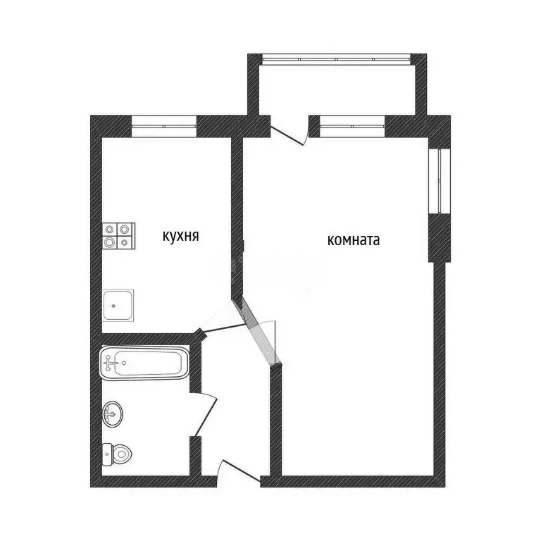 1-комнатная квартира: Кириши, улица Строителей, 2 (29.2 м) - Фото 0