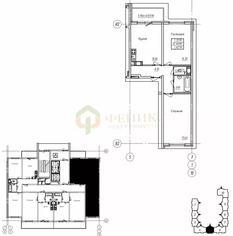 2-комнатная квартира: Шушары, Окуловская улица, 13 (64 м) - Фото 0