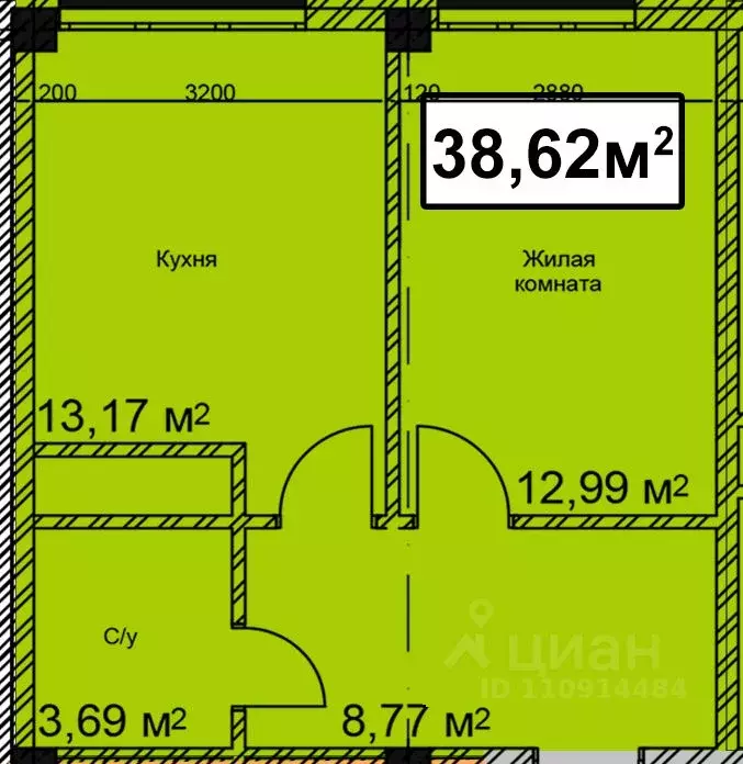 1-к кв. Ставропольский край, Ессентуки ул. Благодатная, 22к2 (38.62 м) - Фото 1
