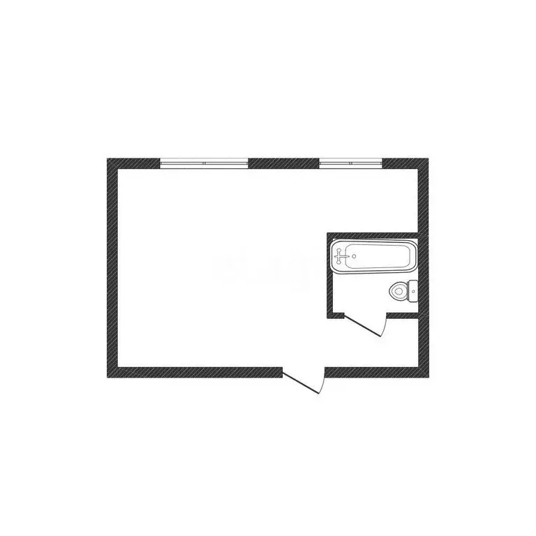 Квартира-студия: Бийск, посёлок Сорокино, Стадионная улица, 6 (28.7 м) - Фото 1