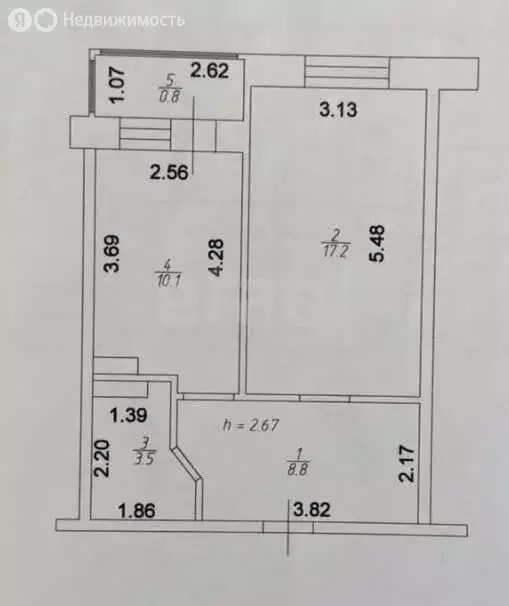 1-комнатная квартира: село Усады, Счастливая улица, 7 (39.7 м) - Фото 1