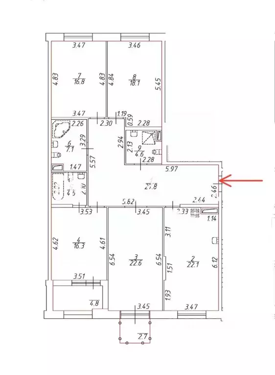 4-к кв. Санкт-Петербург проезд Петровская коса, 6к1 (140.0 м) - Фото 1