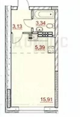 Студия Свердловская область, Екатеринбург ул. Рощинская, 39Б (27.4 м) - Фото 2