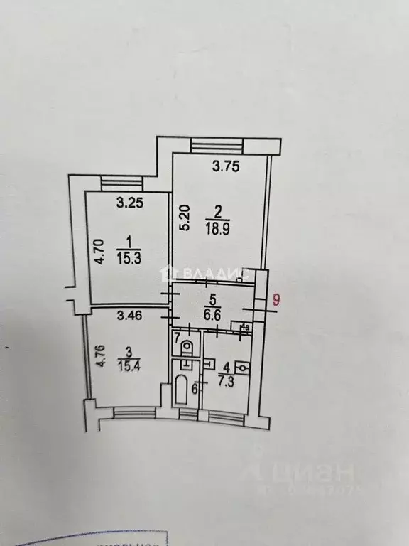 3-к кв. Москва Беговая ул., 32 (69.0 м) - Фото 1