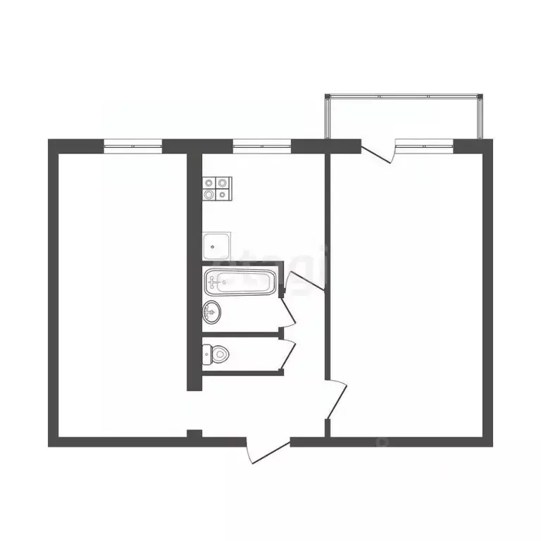 2-к кв. Алтайский край, Бийск ул. Декабристов, 4 (44.0 м) - Фото 1