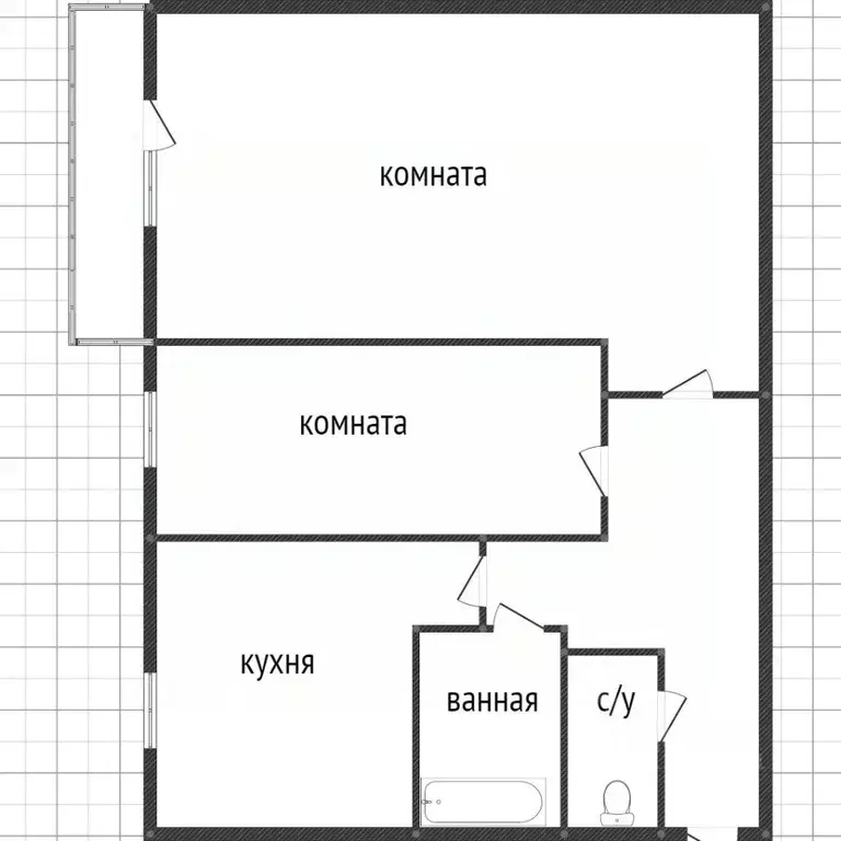 2-к кв. Свердловская область, Нижний Тагил Полярная ул., 6 (42.9 м) - Фото 1