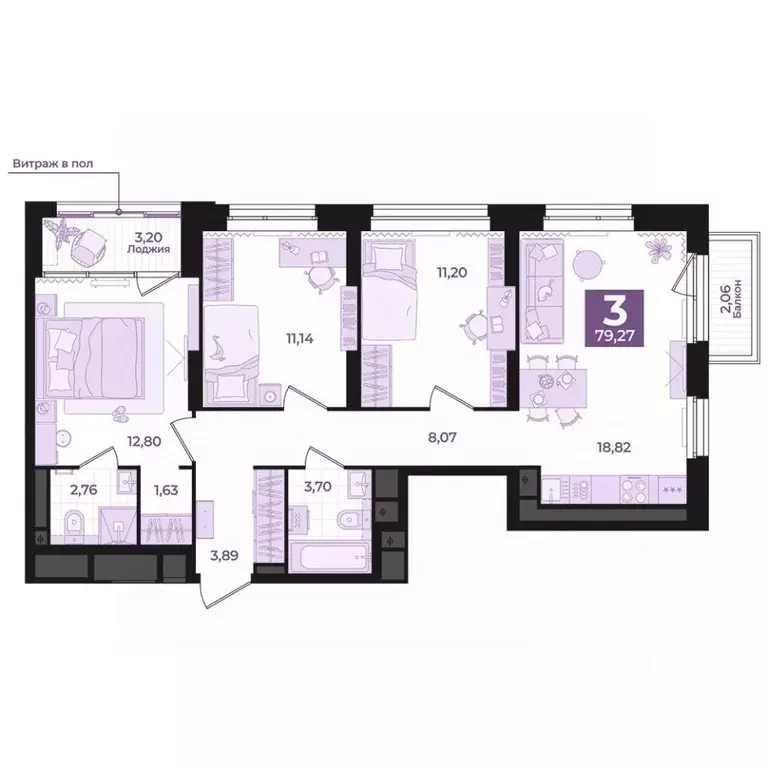 3-к кв. Свердловская область, Екатеринбург Втузгородок жилрайон, Б26 ... - Фото 1