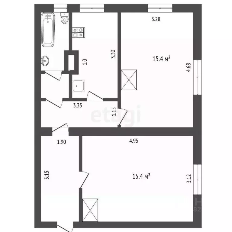 2-к кв. Марий Эл, Йошкар-Ола ул. Ломоносова, 49 (51.1 м) - Фото 1
