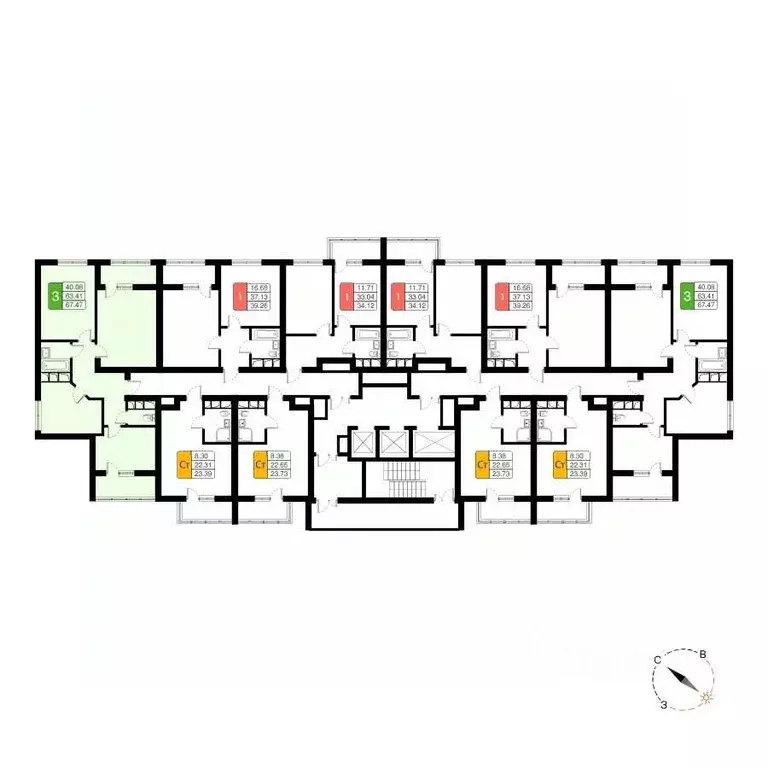 3-к кв. Московская область, Химки Планерная мкр, 11 (67.0 м) - Фото 1