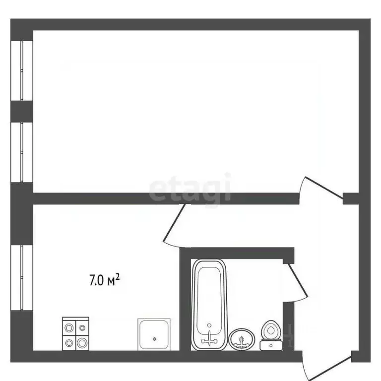 1-к кв. Ярославская область, Рыбинск ул. Баженова, 2 (29.6 м) - Фото 2