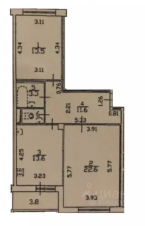 2-к кв. Санкт-Петербург Дунайский просп., 7к7 (66.2 м) - Фото 1