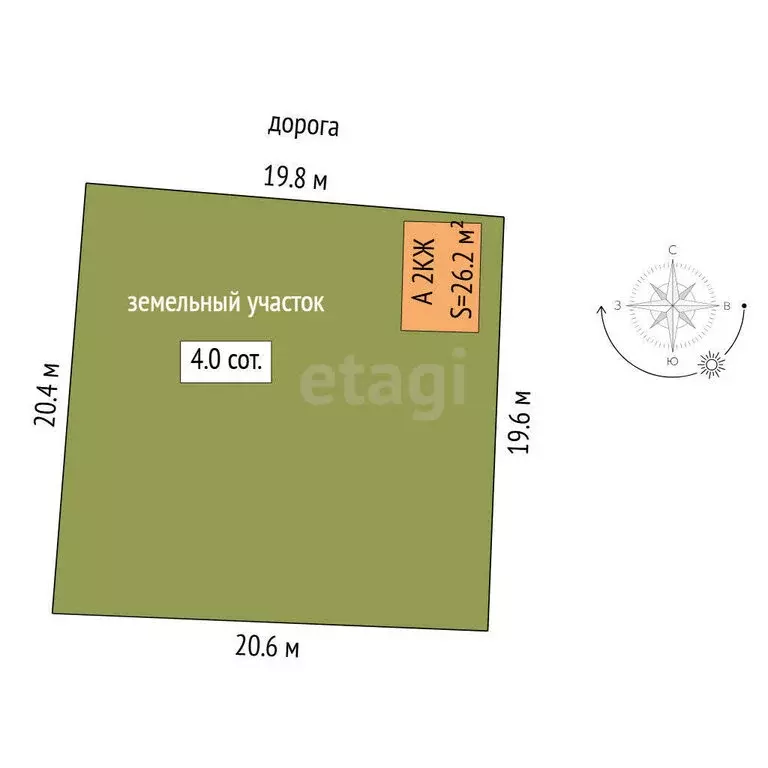 Дом в Тюмень, СНТ Ягодное, Торфяная улица (26.2 м) - Фото 1