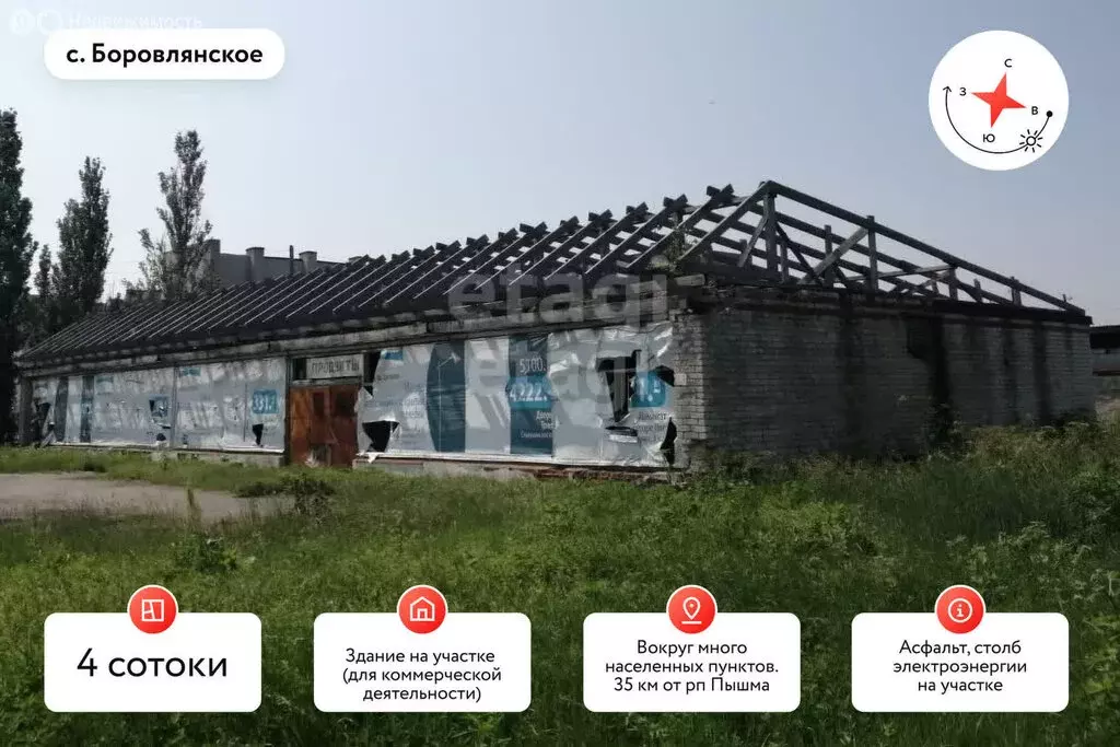 Участок в село Боровлянское, улица Ленина (4 м) - Фото 2