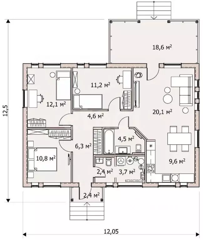 Дом в Владимирская область, Ковровский район, Малыгинское с/пос, д. ... - Фото 1