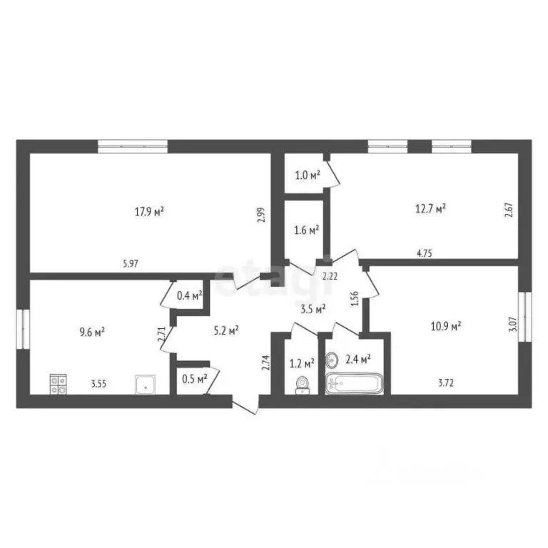 3-к кв. Ямало-Ненецкий АО, Тарко-Сале Пуровский район, Пуровск мкр, ... - Фото 1