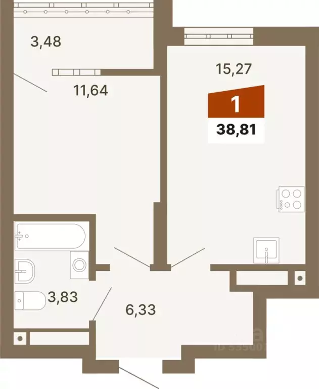 1-к кв. Свердловская область, Екатеринбург ул. Волгоградская, 197к2 ... - Фото 1