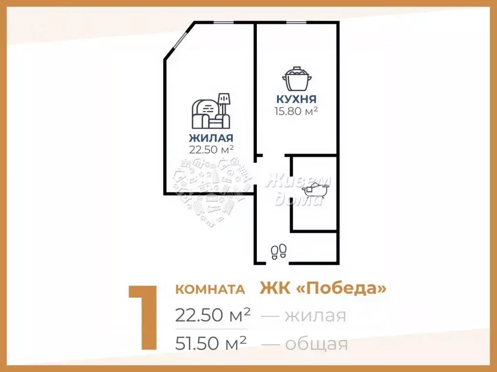 1-к кв. Волгоградская область, Городищенский район, Царицынское с/пос, ... - Фото 0