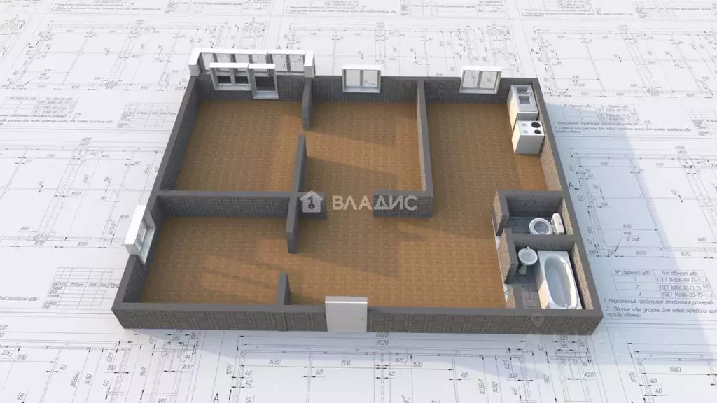 3-к кв. Иркутская область, Ангарск 17А мкр, 27 (51.0 м) - Фото 1