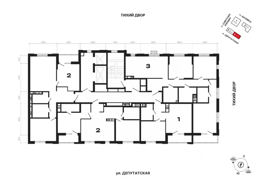 3-к кв. Свердловская область, Екатеринбург ул. Шаумяна, 11 (98.75 м) - Фото 2