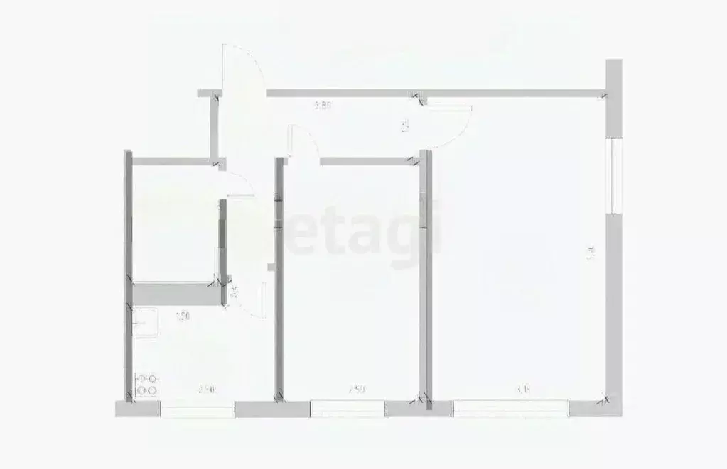 2-к кв. Татарстан, Лаишевский район, с. Нармонка ул. Габишева, 6А ... - Фото 2