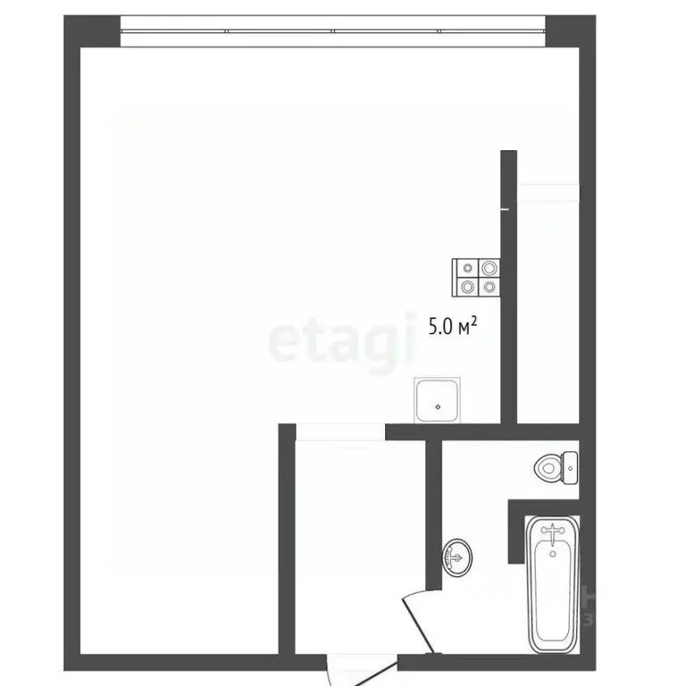Студия Крым, Ялта ул. Сеченова, 20 (34.0 м) - Фото 2