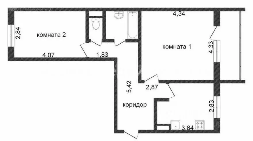 2-к кв. Тюменская область, Тюмень Солнечный проезд, 26 (60.0 м) - Фото 0