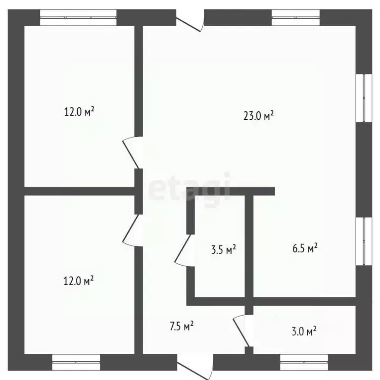 Дом в Тюменская область, с. Нижняя Тавда ул. Рябиновая (70 м) - Фото 2