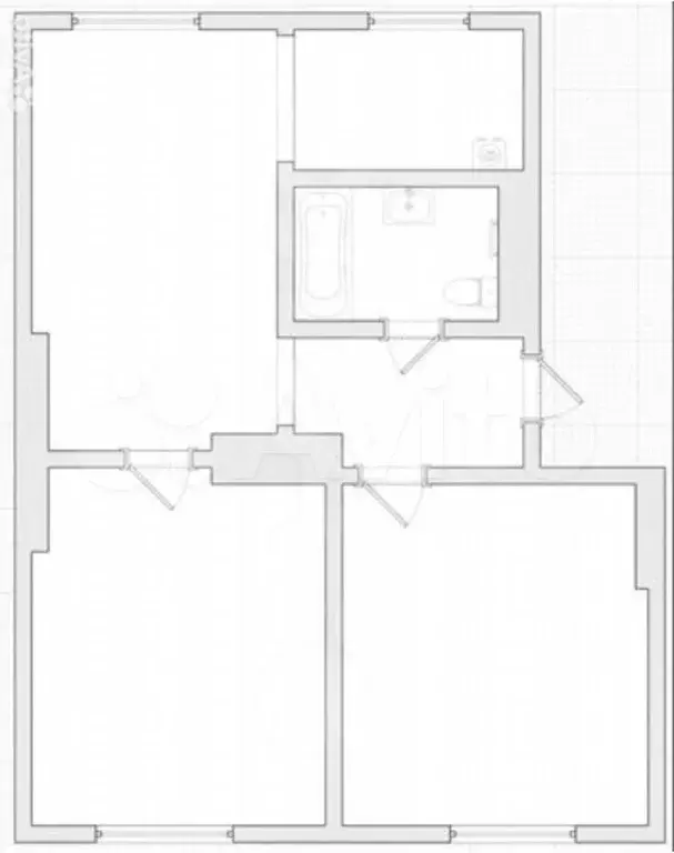 3-к. квартира, 60,7 м, 2/3 эт. - Фото 0