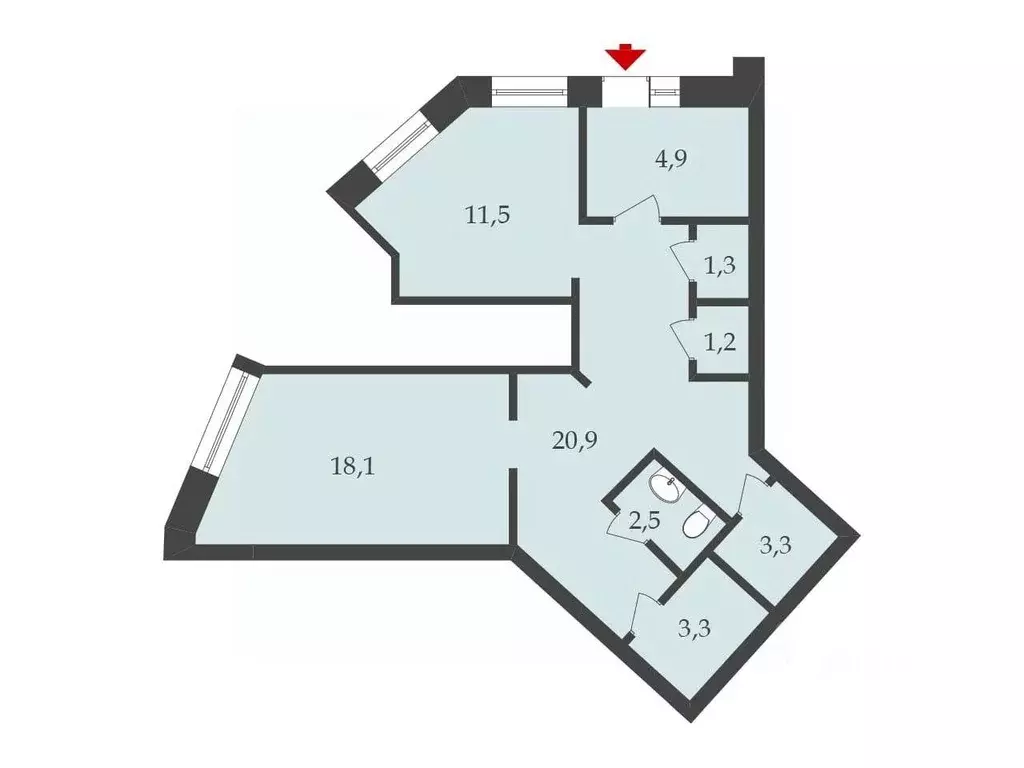 Помещение свободного назначения в Санкт-Петербург Коломяжский просп., ... - Фото 2