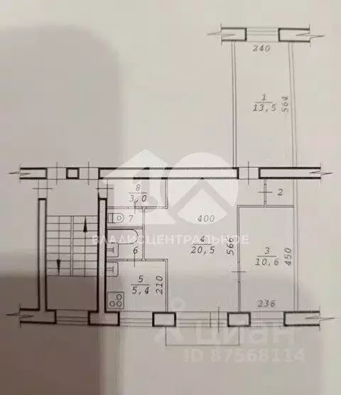 3-к кв. Новосибирская область, Новосибирск Планировочная ул., 56 (57.4 ... - Фото 2