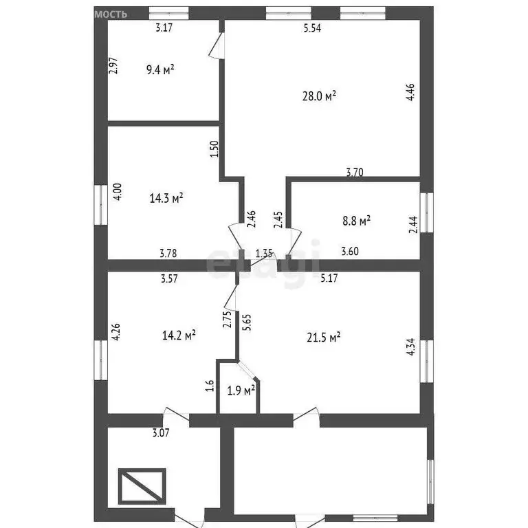 Дом в село Хохлово, улица Берёзовая Роща (104.9 м) - Фото 1