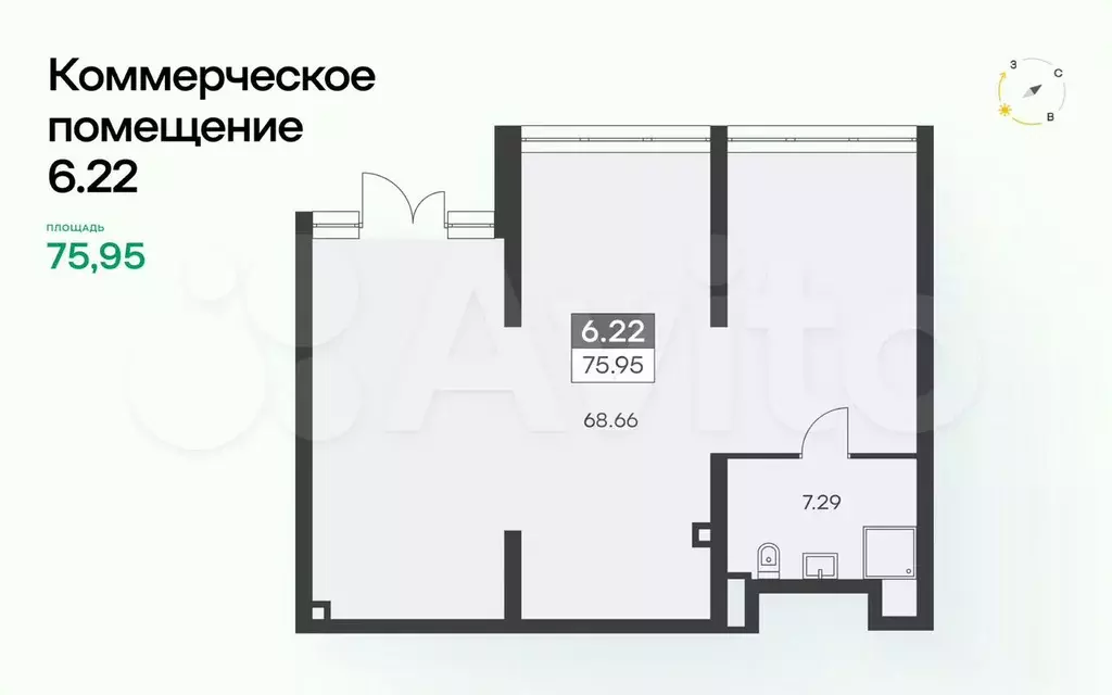 Свободного назначения, 75.95 м - Фото 0