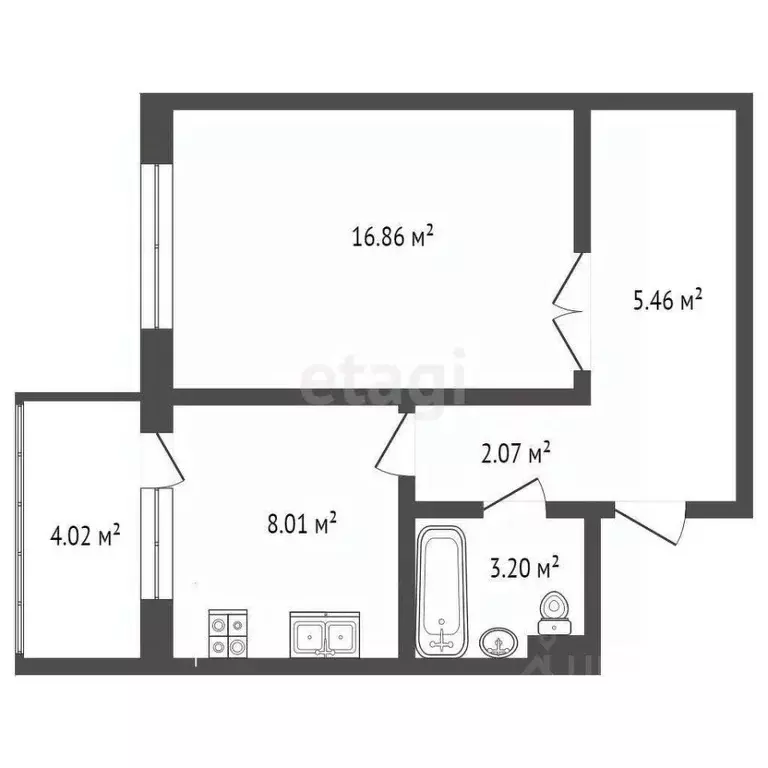 1-к кв. Ростовская область, Ростов-на-Дону ул. Нансена, 119 (36.4 м) - Фото 2