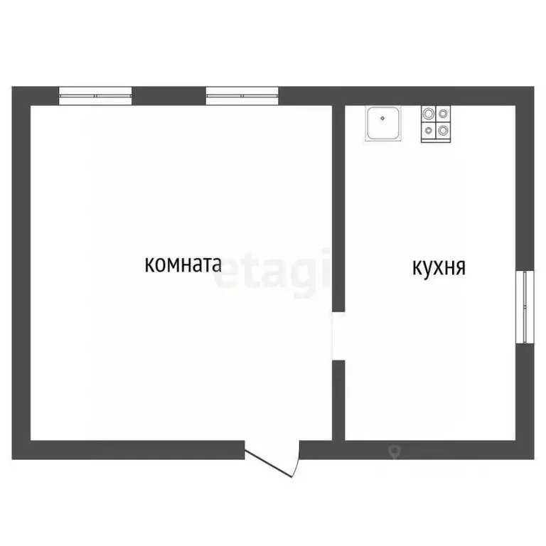 1-к кв. Воронежская область, Хохольский рп ул. Ленина, 17 (28.8 м) - Фото 1