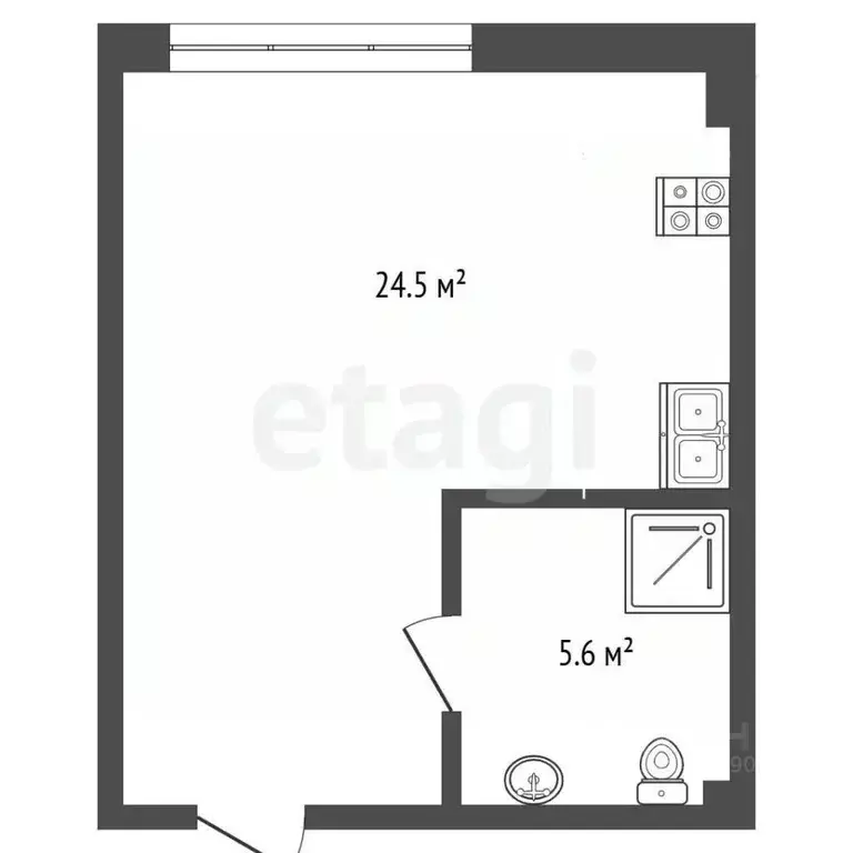 Студия Крым, Ялта ул. Киевская, 44 (30.0 м) - Фото 2