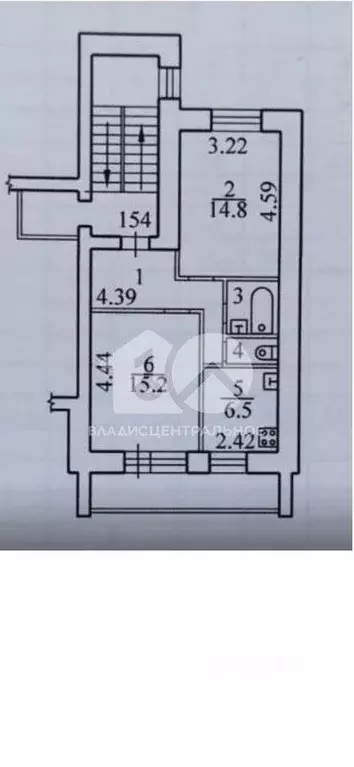 2-к кв. Новосибирская область, Новосибирск Ельцовская ул., 4 (51.3 м) - Фото 2